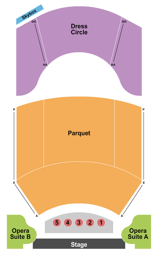 Thalian Hall Seating Chart: Endstage Tables