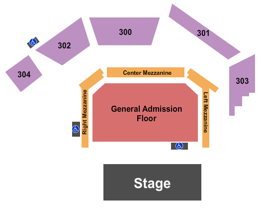 The Eastern - GA Seating Chart: Endstage GA Floor 2