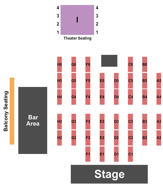 The Admiral - Omaha Seating Chart: Endstage Tables