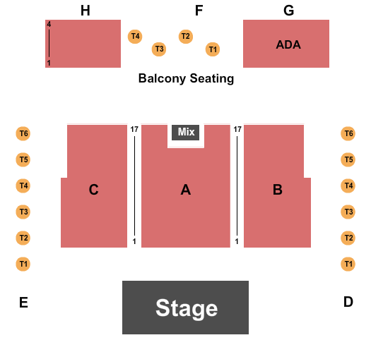 The Admiral - Omaha Seating Chart: Endstage 2