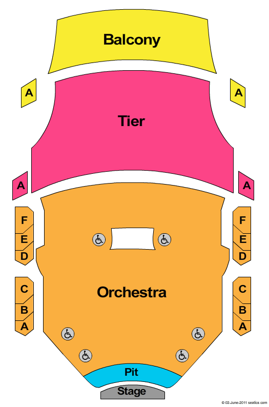 The Aiken Theatre at The Centre Seating Chart