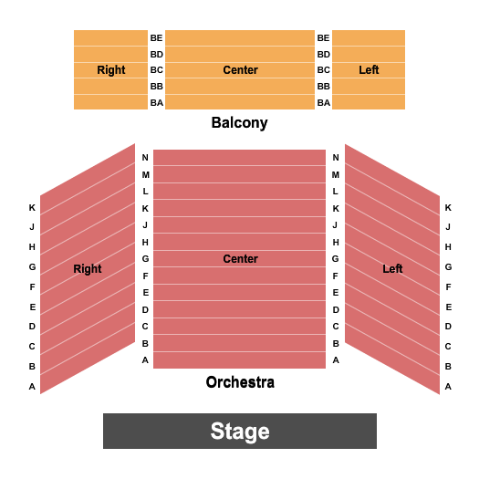 The Amish Country Theater Seating Chart: Endstage
