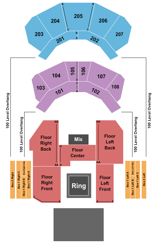 The Andrew J Brady ICON Music Center Seating Chart: Wrestling