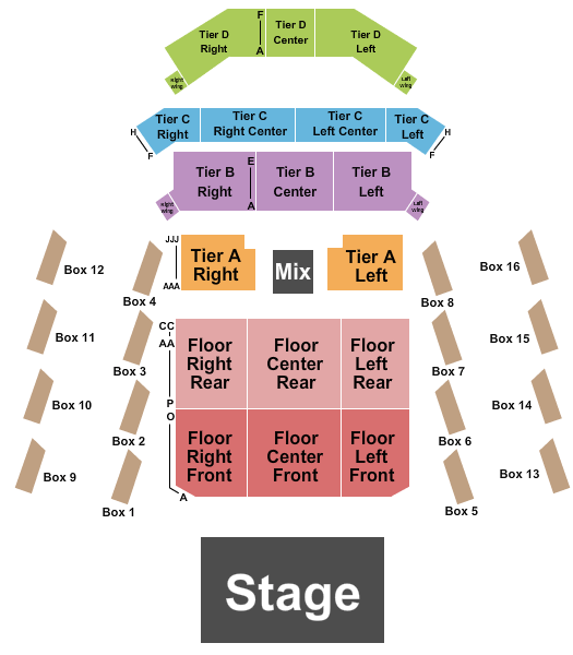 Paradise Cove Seating Chart