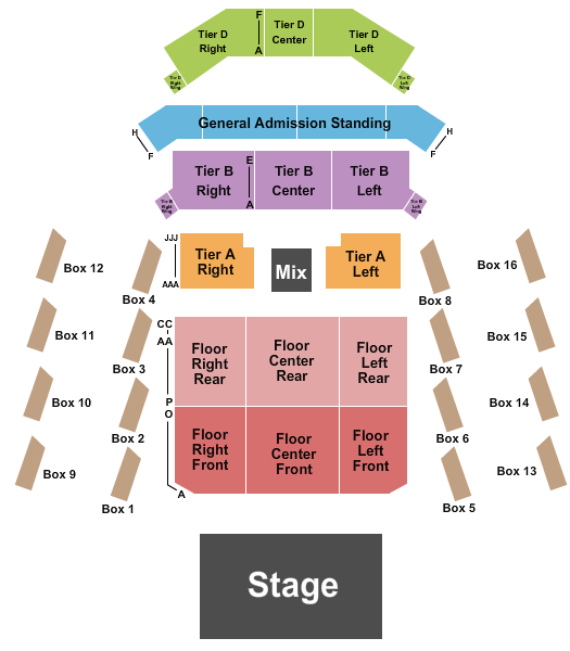 The Anthem - D.C. Seating Chart: RSV/GA Standing