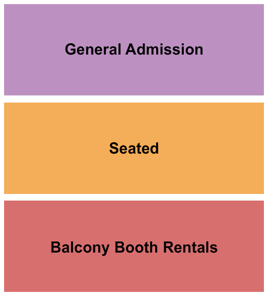 The Ardmore Music Hall Seating Chart: Ga/Seated/Booth