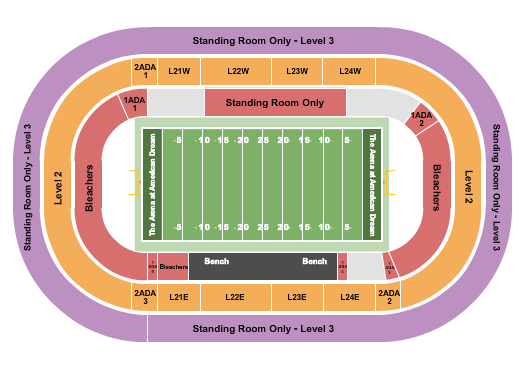 The Arena at American Dream Seating Chart: Indoor Football