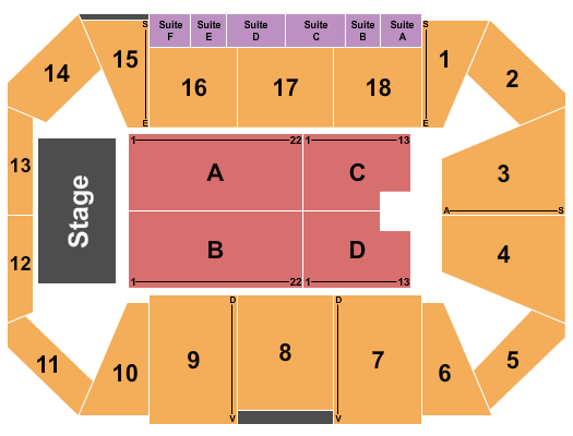 Riverview Health Arena at Innovation Mile Seating Chart: Endstage 2