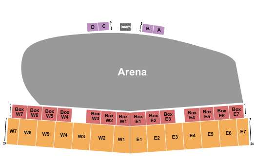 The Arena at the Central Wyoming Fairgrounds Seating Chart: Rodeo 2