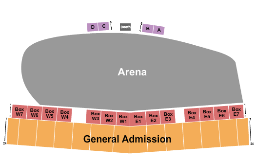 The Arena at the Central Wyoming Fairgrounds Seating Chart: Rodeo PRCA