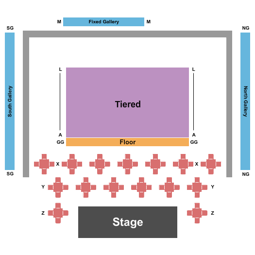 The Argyros Seating Chart: Endstage Tables