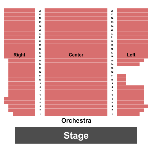 The Arts Council of Tuscaloosa Seating Chart: Endstage