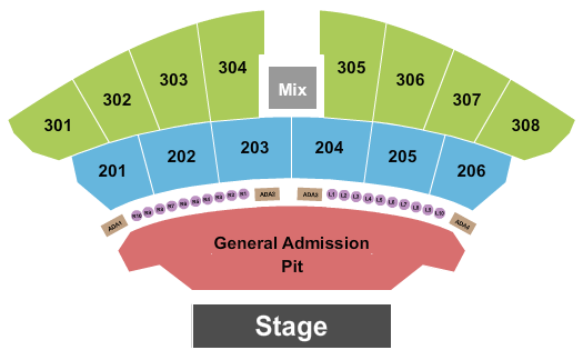 The Astro Amphitheater Seating Chart: Endstage GA Pit - No 100s