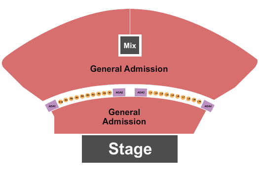 The Astro Amphitheater Seating Chart: GA Tables
