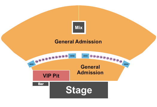The Astro Amphitheater Seating Chart: GA & VIP Pit 3