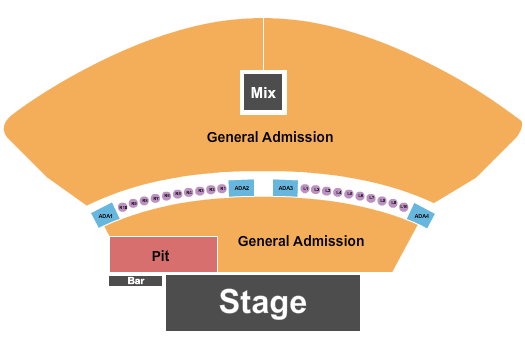 The Astro Amphitheater Seating Chart: GA & Pit