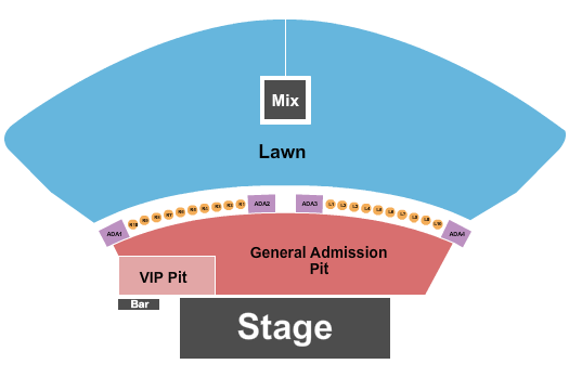 The Astro Amphitheater Seating Chart: GA & VIP Pit 4