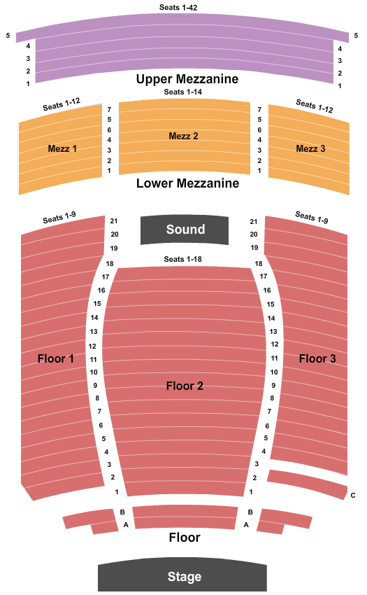The Avalon Theatre Seating Chart