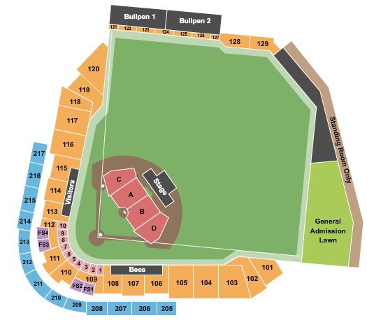 The Ballpark At America First Square Seating Chart: Concert