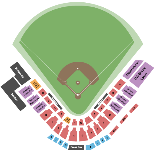 The Ballpark at Jackson Seating Chart: Baseball 2