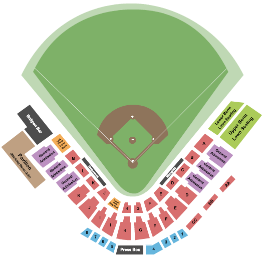 The Ballpark at Jackson Seating Chart: Baseball 2