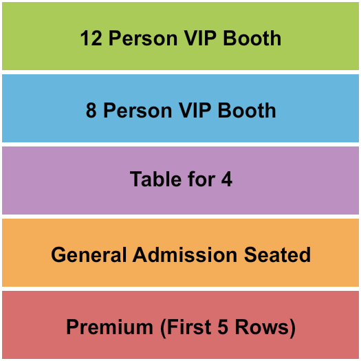 The Banyan Live Seating Chart: Endstage GA/Table/Premium