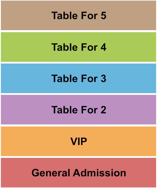 The Banyan Live Seating Chart: GA/VIP/Tables 2