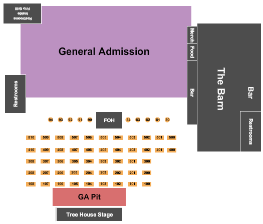 The Barn at The Frio Seating Chart: Endstage GA Pit