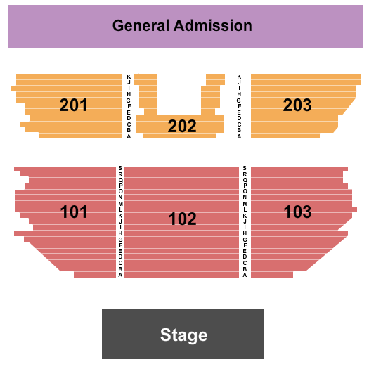 The Barnyard Entertainment Venue Seating Chart: End Stage