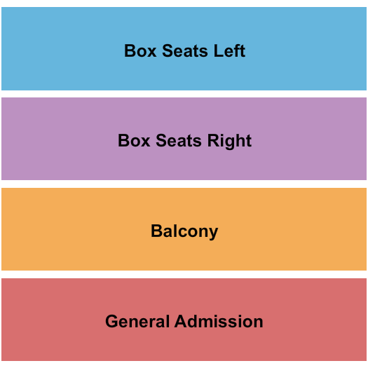 The Beacham Seating Chart: GA/Balcony/Boxes