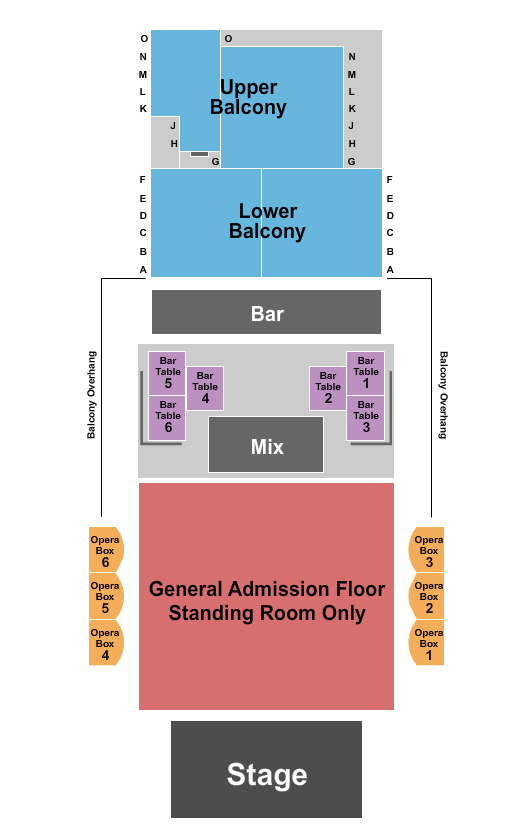 The Blue Note Seating Chart