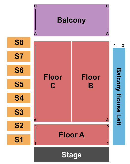 The Bomb Factory Seating Chart: Endstage 2