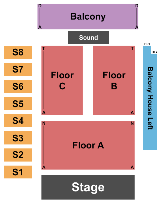The Bomb Factory Seating Chart: Endstage RSV