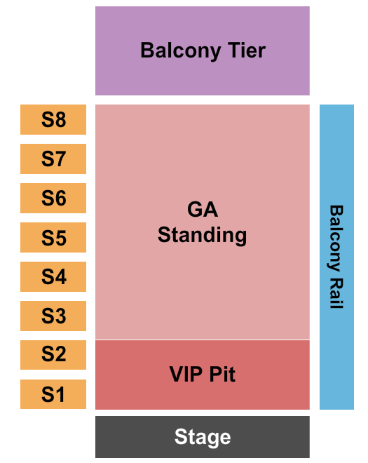 The Factory in Deep Ellum Seating Chart: GA & VIP Pit