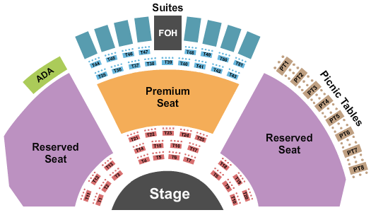 The Bowl at Sugar Hill Seating Chart: End Stage