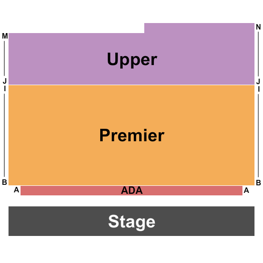 The Broadway Rose New Stage Seating Chart: Endstage