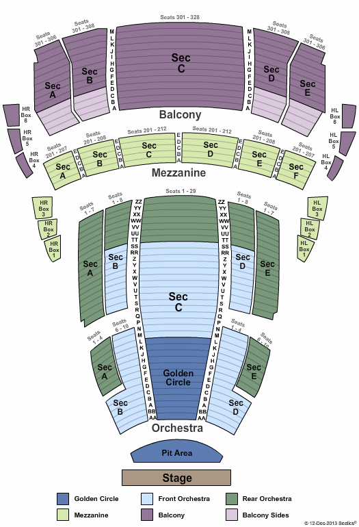 Buell Theatre Denver Co Seating Chart