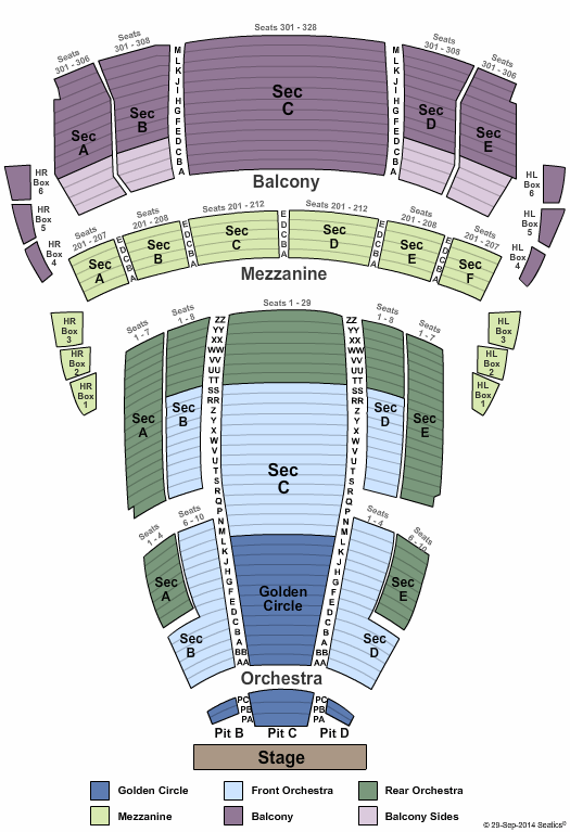 Buell Theater Interactive Seating Chart