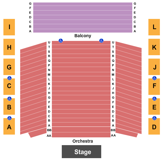 The Burlington Performing Arts Centre Seating Chart: End Stage