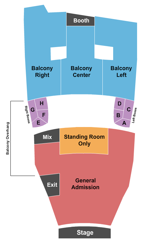 The Cabot - Cabot Performing Arts Center Seating Chart: Endstage GA Floor 2