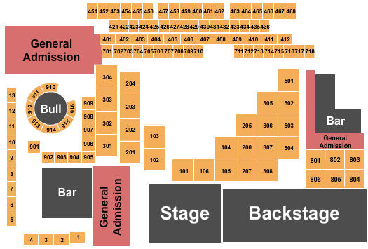 The Canyon Seating Chart