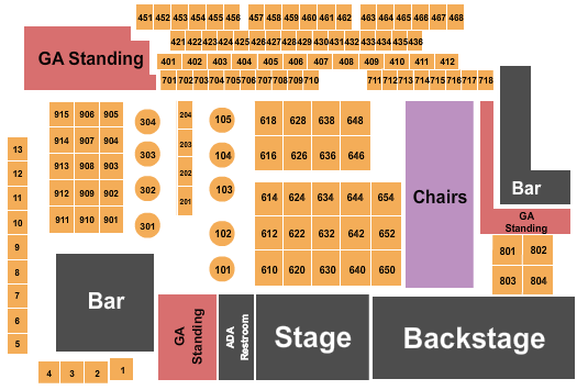 The Canyon - Montclair Seating Chart: Endstage 4