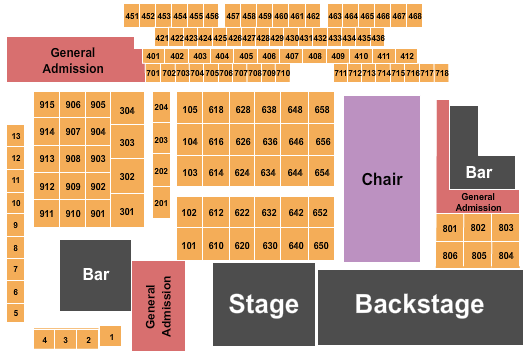 The Canyon Seating Chart