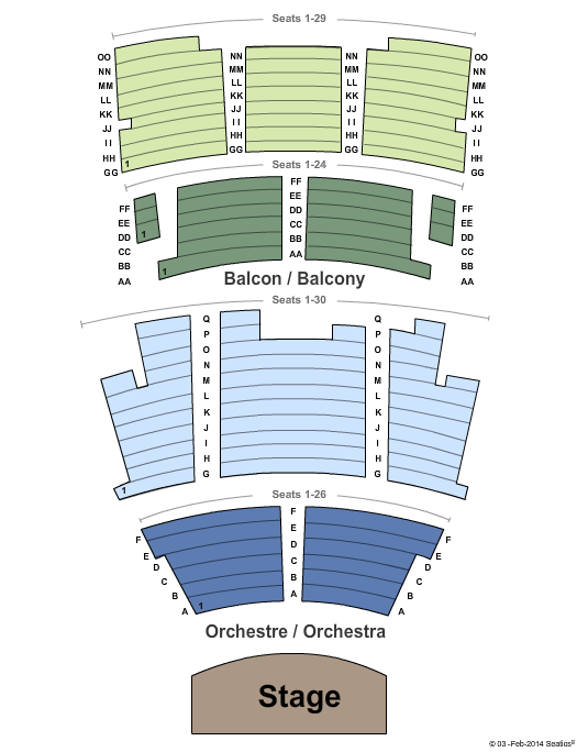Capitol Theatre Moncton Seating Chart