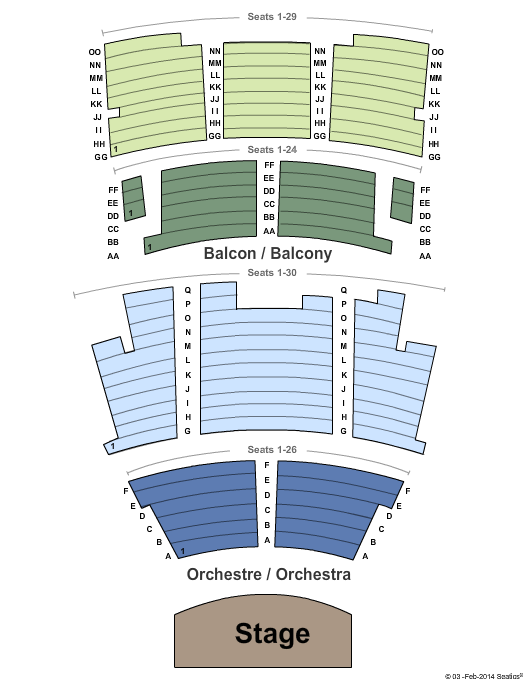 Molson Canadian Theatre Seating Chart