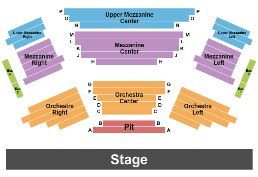 The Carlsen Center - Polsky Theatre Seating Chart: Endstage