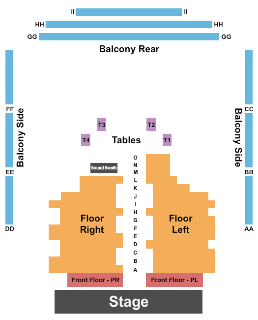 The Castle Theatre Seating Chart: Endstage