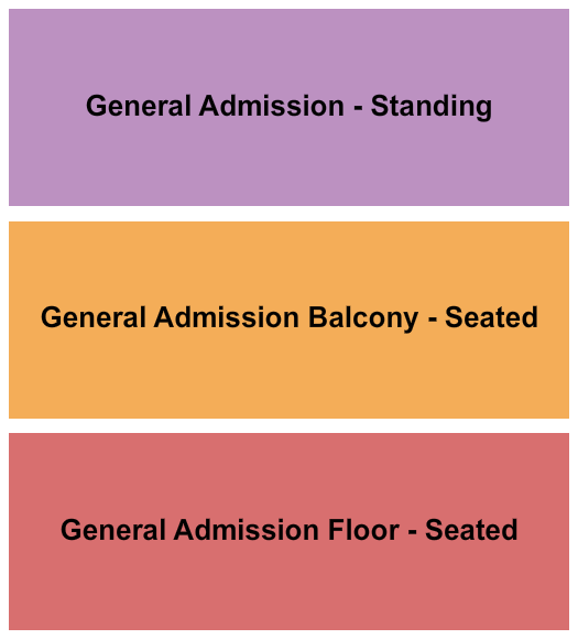 The Catalyst Seating Chart: GA Seated/Standing & Balcony GA