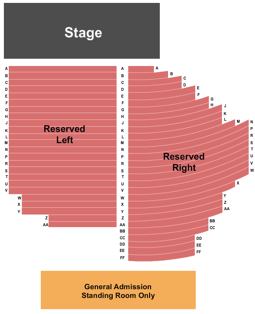 The Caverns Seating Chart