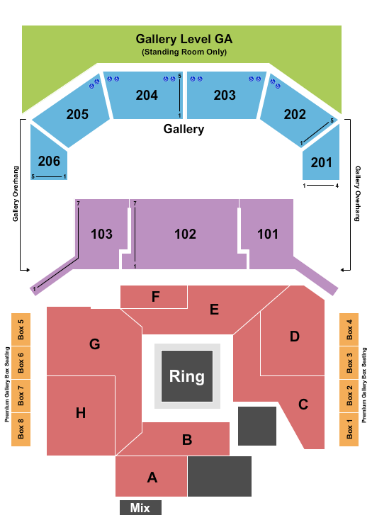 The Chelsea - The Cosmopolitan of Las Vegas Seating Chart: Boxing 3